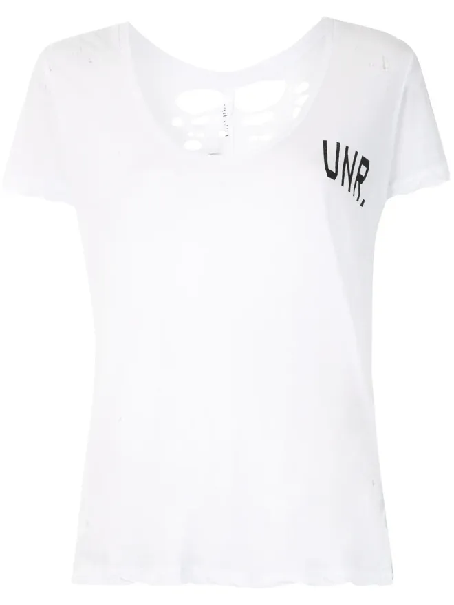 UNRAVEL PROJECT UNRAVEL PROJECT ダメージ加工プリントTシャツの商品画像