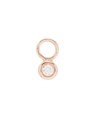 Roxanne First 14K ローズゴールド ダイヤモンド シングルチャーム - ピンク - サムネイル1