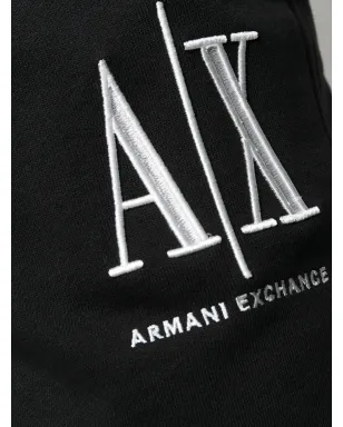 Armani Exchange ロゴ刺繍入りトラックショーツ ブラック - サムネイル5