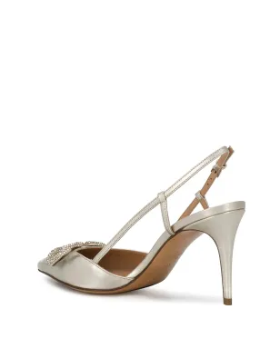 Valentino Garavani VLogo Glow スリングバックパンプス - シルバー - サムネイル3