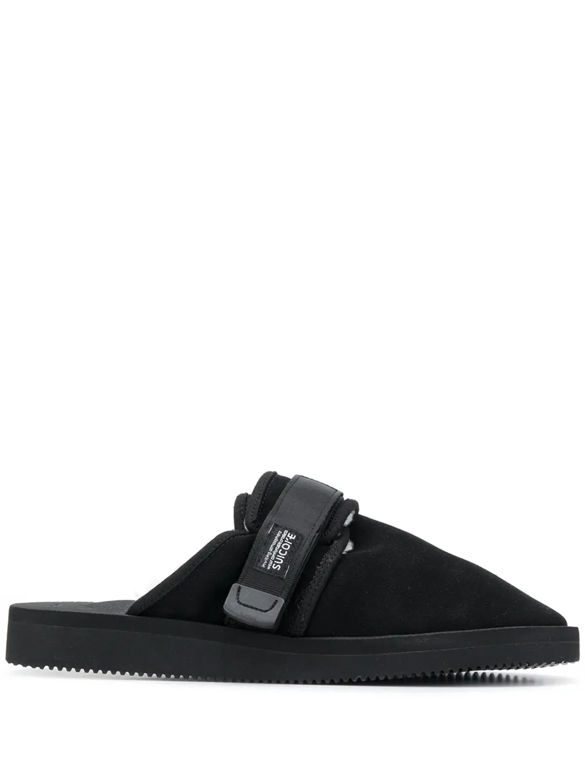 Suicoke タッチストラップスリッパ - ブラック - 画像1