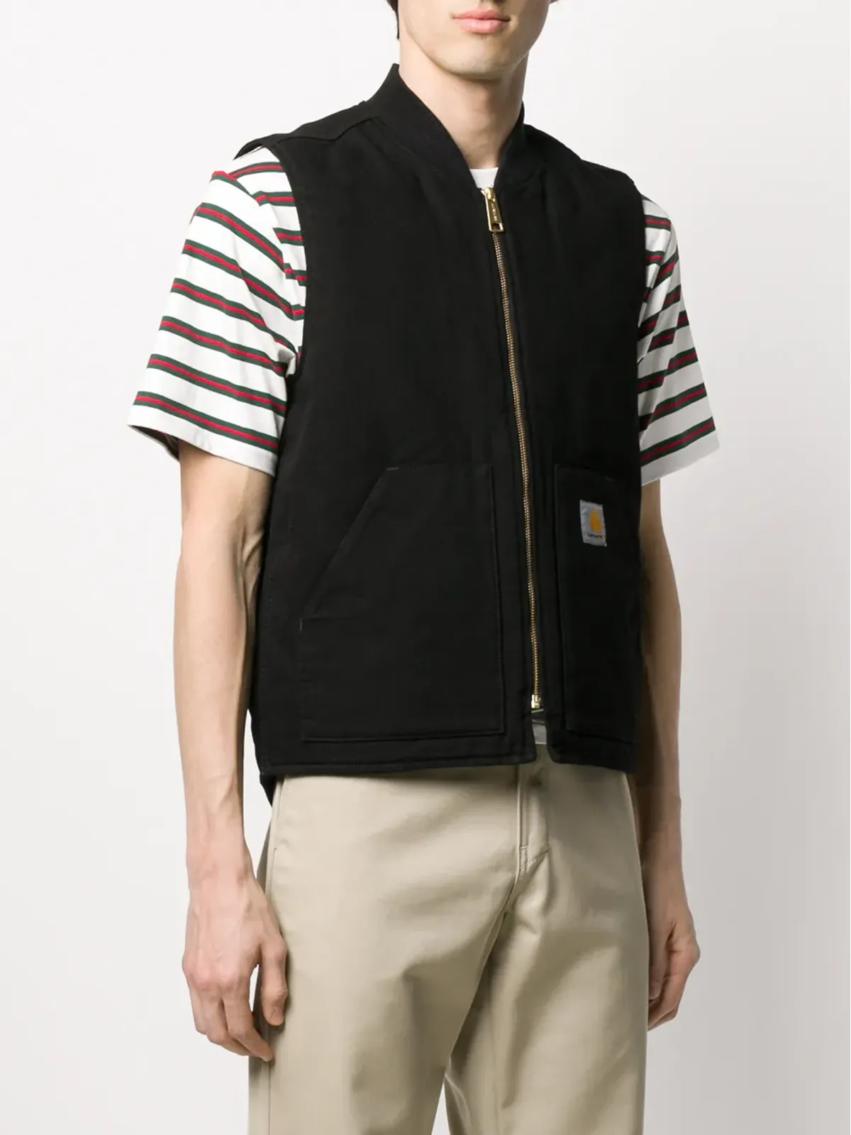 Carhartt WIP ロゴパッチ付きジップベスト - 画像3
