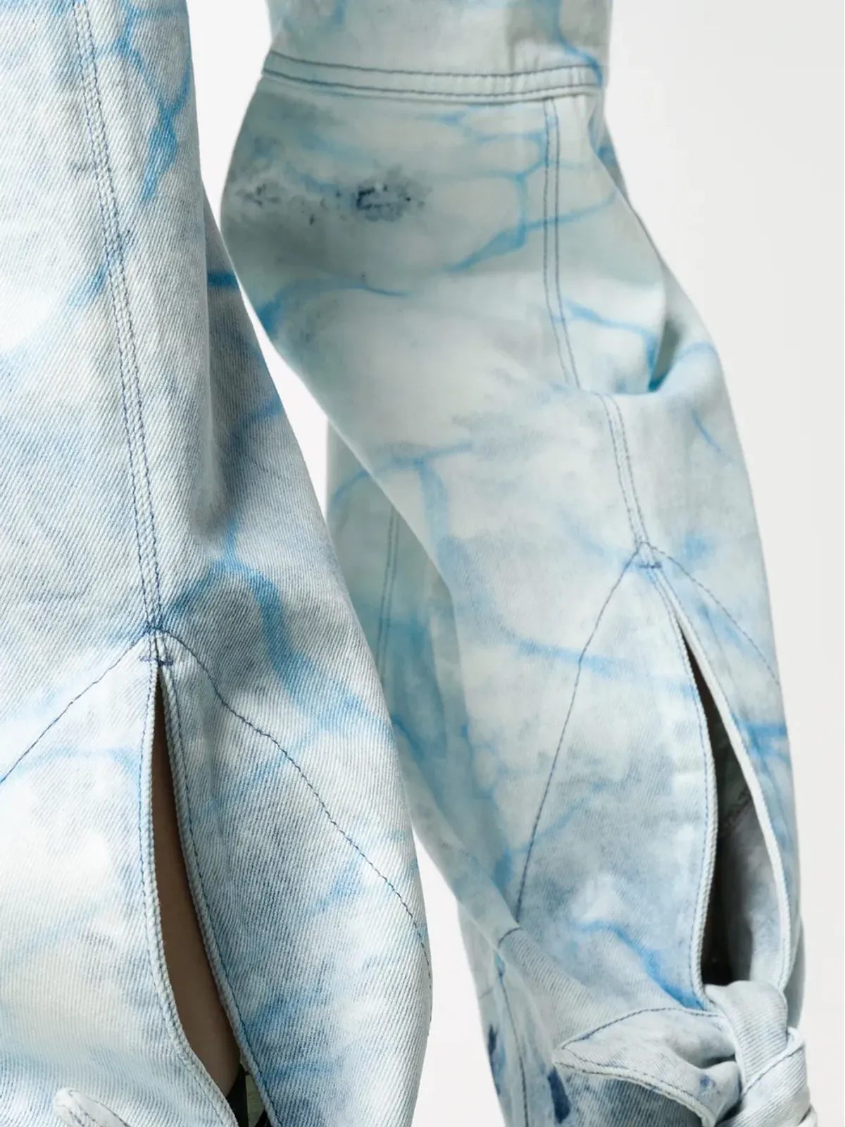 Off-White ブリーチド テーパードジーンズ ブルー - 画像5