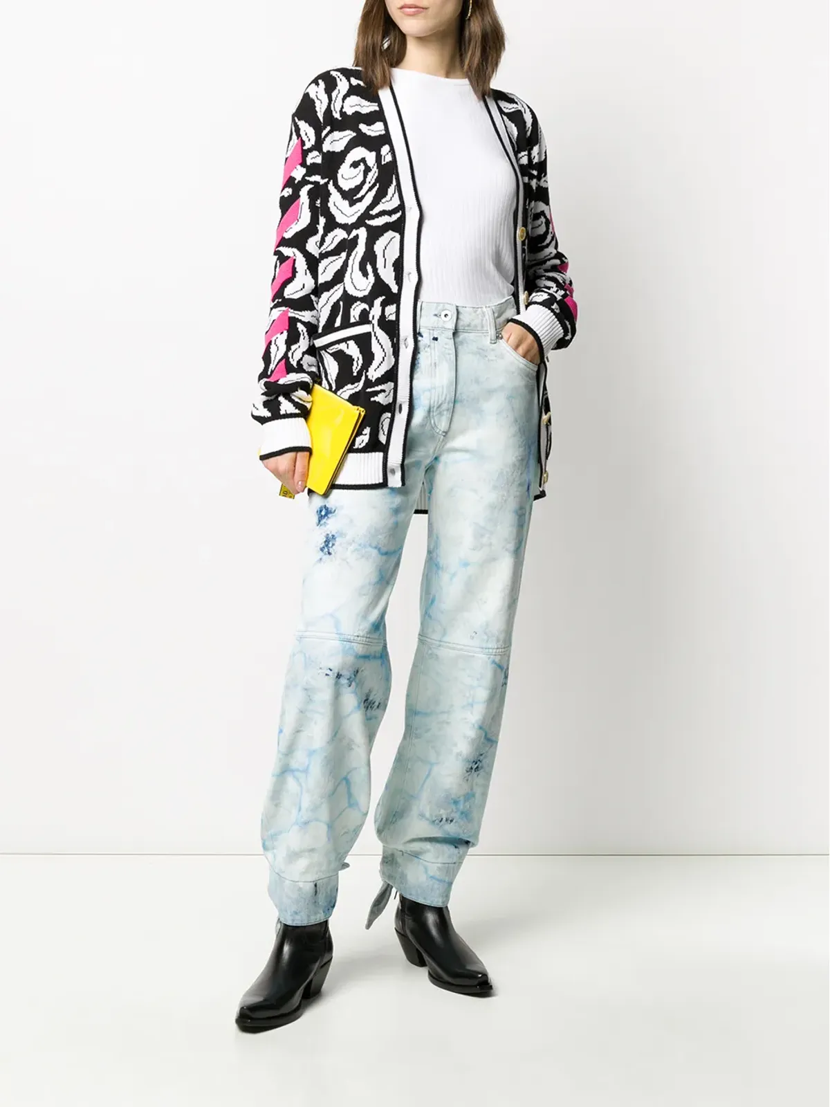 Off-White ブリーチド テーパードジーンズ ブルー - 画像2