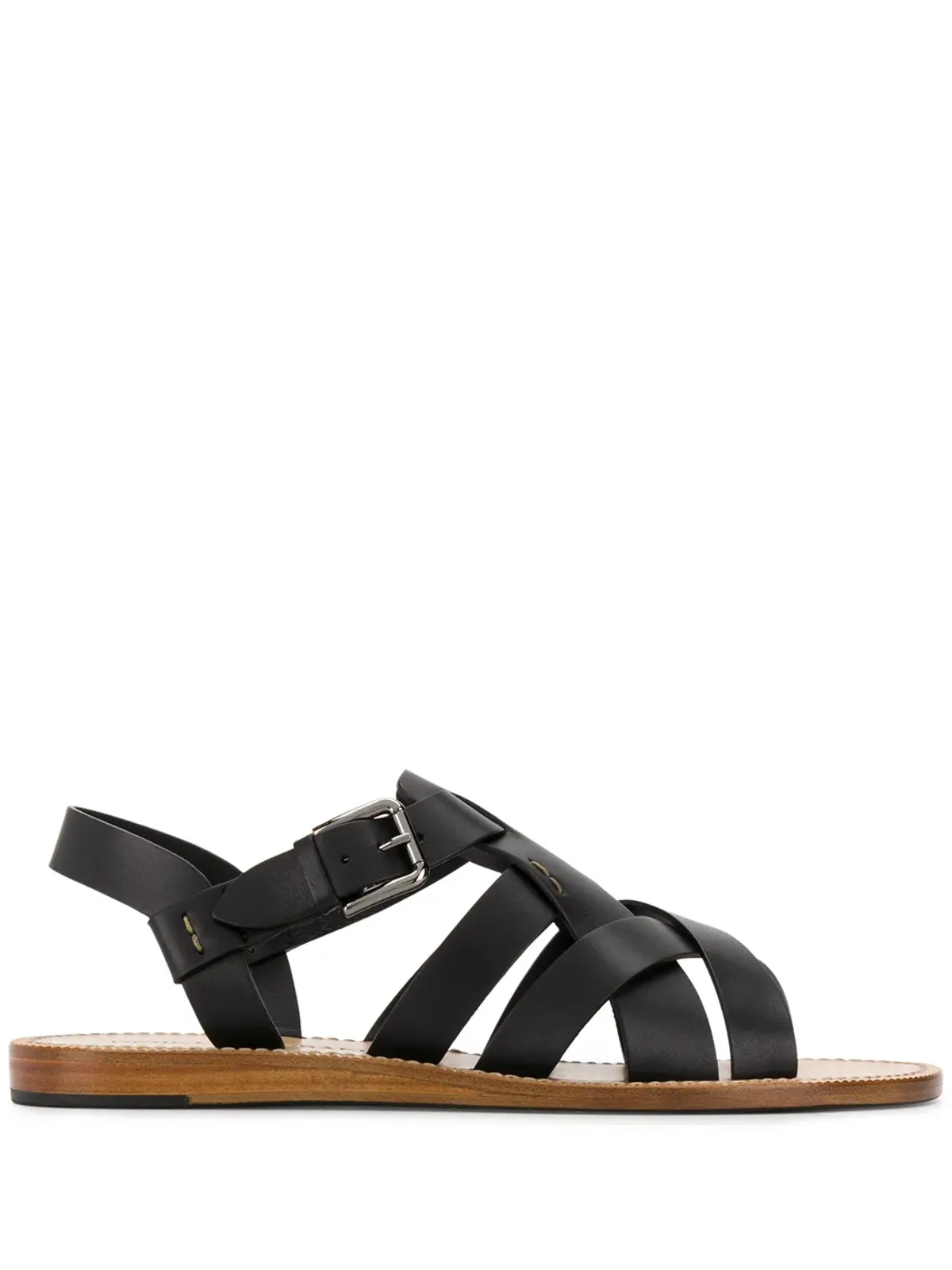 Dolce & Gabbana ストラップフラットサンダル - ブラック - 画像1