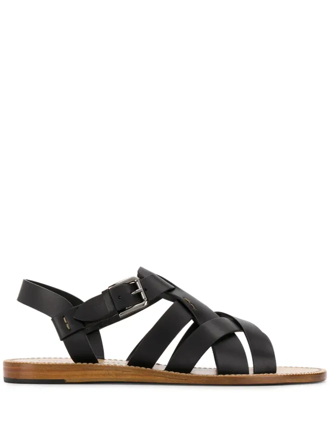 Dolce & Gabbana Dolce & Gabbana ストラップフラットサンダル - ブラックの商品画像