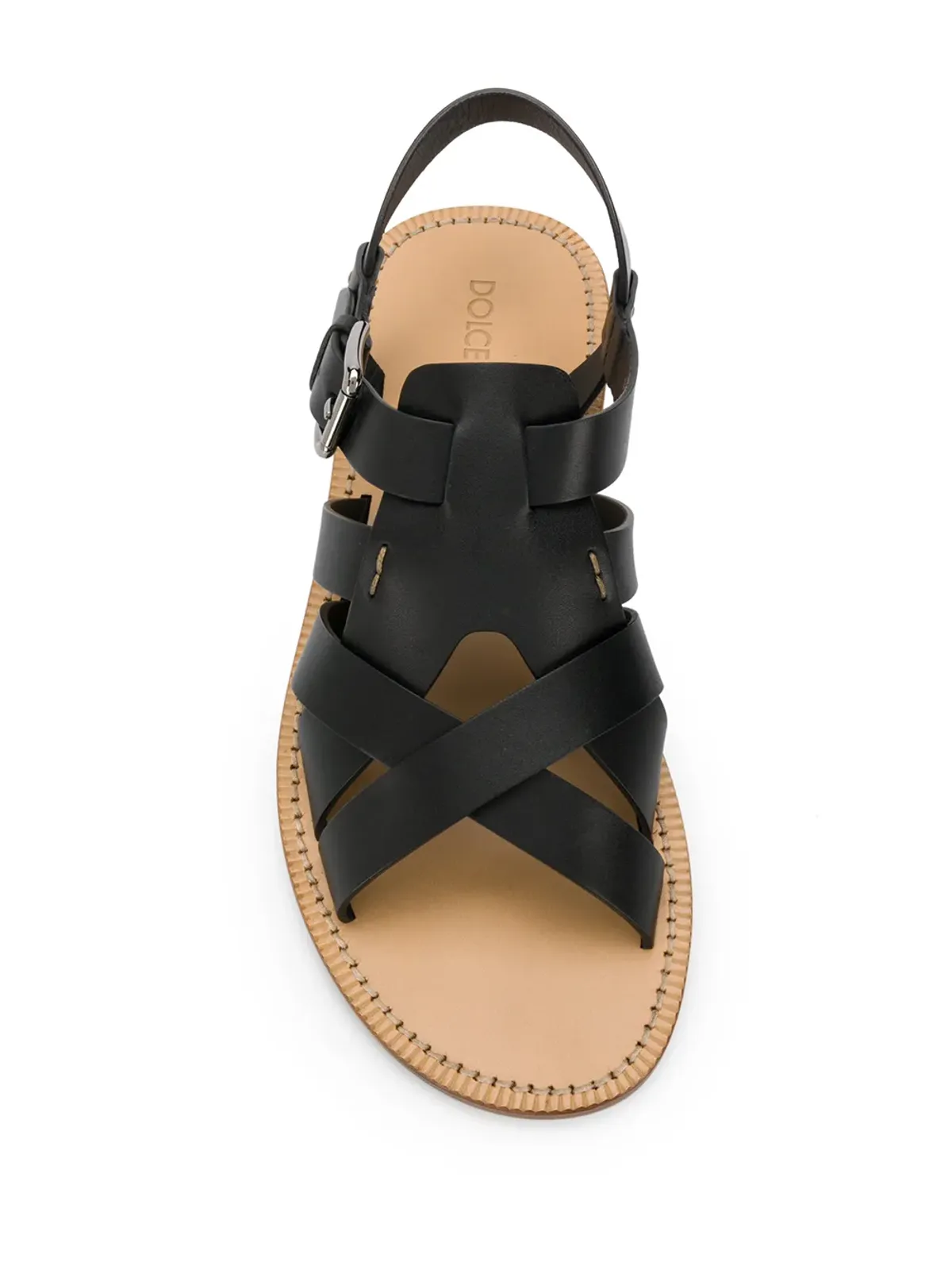 Dolce & Gabbana ストラップフラットサンダル - ブラック - 画像4