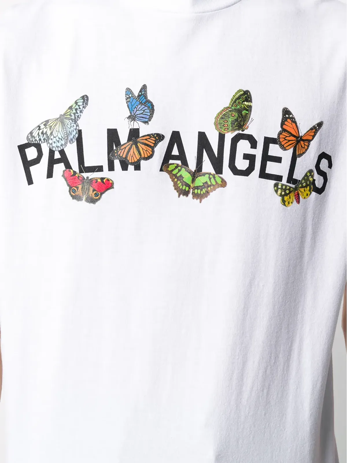 Palm Angels 蝶ロゴプリント Tシャツ - White - 画像5