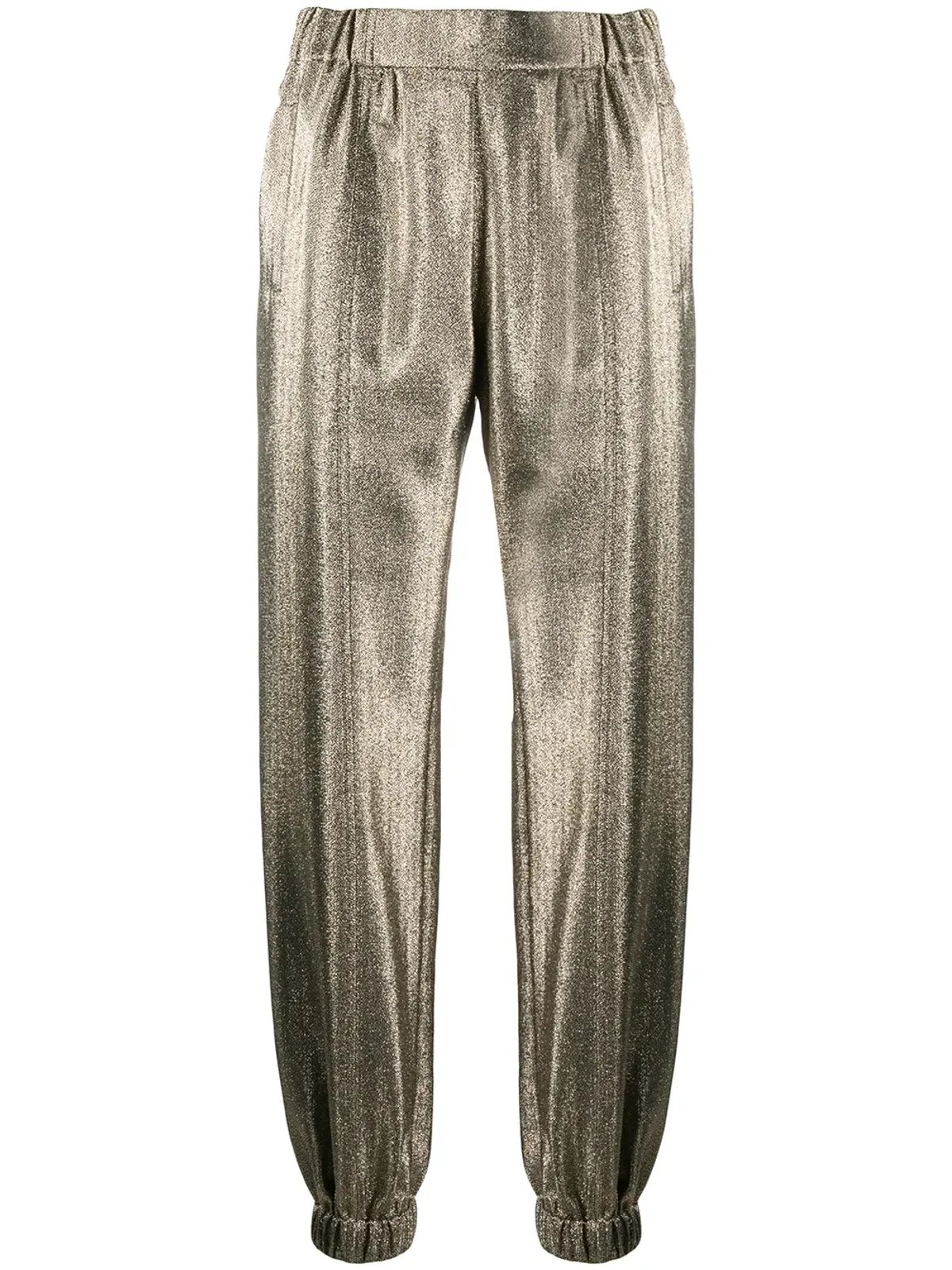 Saint Laurent メタリックエフェクト テーパードパンツ - 画像1