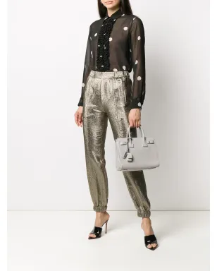 Saint Laurent メタリックエフェクト テーパードパンツ - サムネイル2