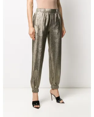 Saint Laurent メタリックエフェクト テーパードパンツ - サムネイル3
