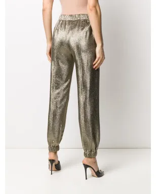 Saint Laurent メタリックエフェクト テーパードパンツ - サムネイル4
