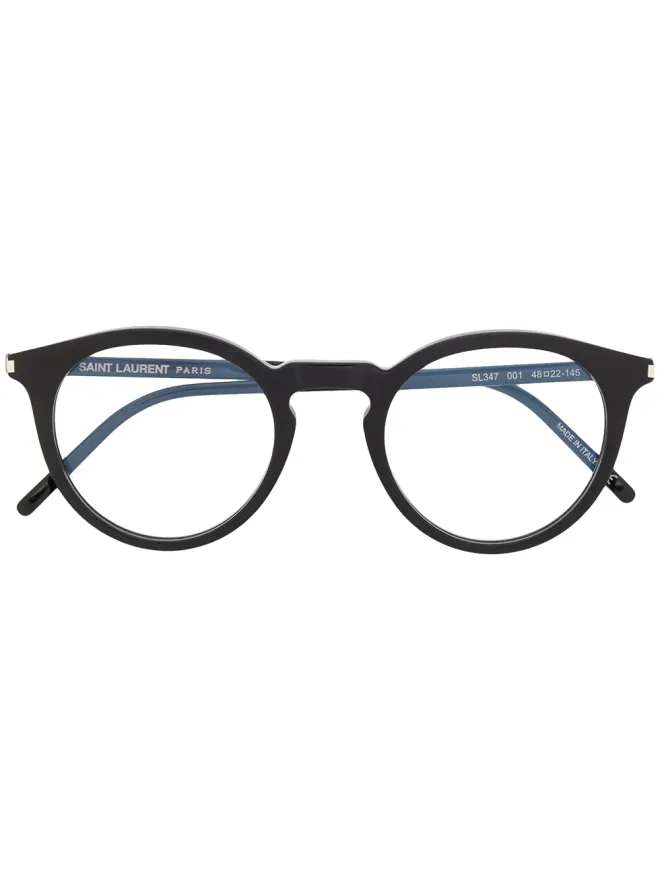 Saint Laurent Eyewear Saint Laurent Eyewear SL347 ラウンドフレーム眼鏡 - Blackの商品画像