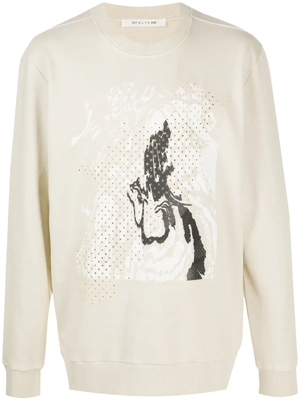 1017 ALYX 9SM abstract-print perforated sweatshirt - Neutrals - 画像1