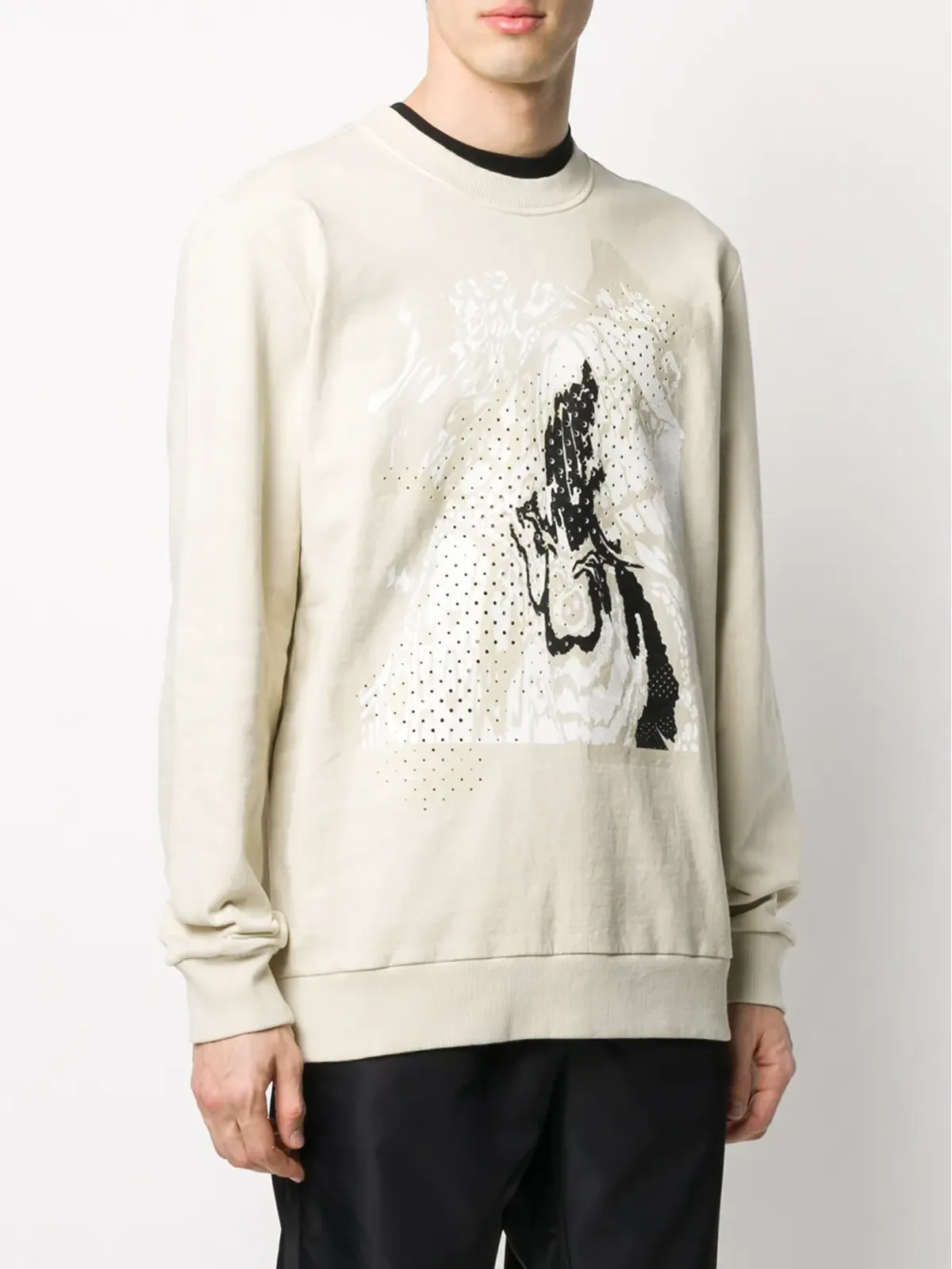 1017 ALYX 9SM abstract-print perforated sweatshirt - Neutrals - 画像3