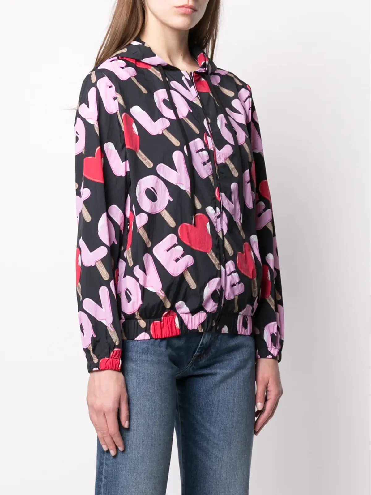 Love Moschino ラブプリント レインジャケット - 画像3