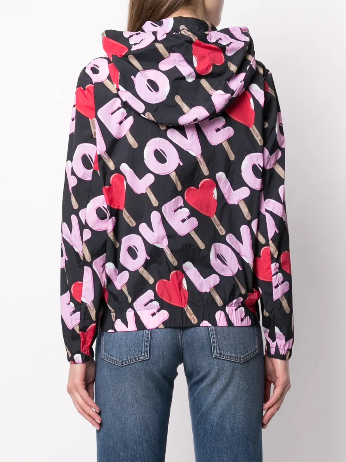 Love Moschino ラブプリント レインジャケット - 画像4