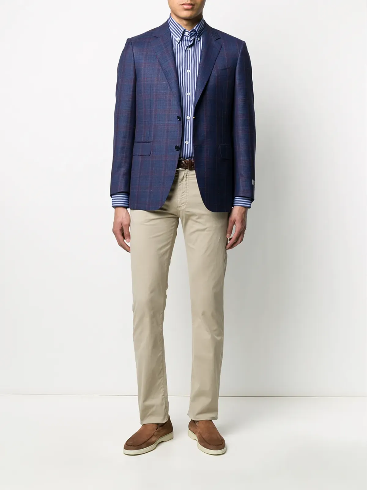 Canali シングルブレスト チェック柄ブレザー - 画像2