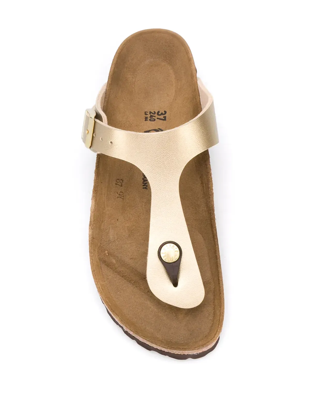 Birkenstock Gizeh スリップオン サンダル ゴールド - 画像4