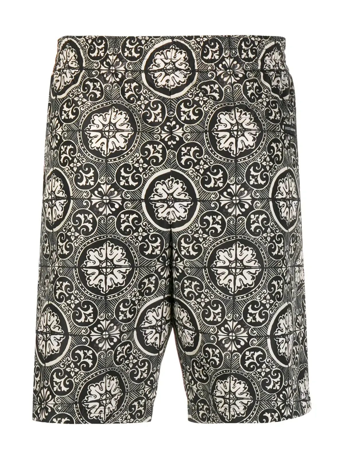 Dolce & Gabbana マイオリカプリント・スイムショーツ ブラック - 画像2