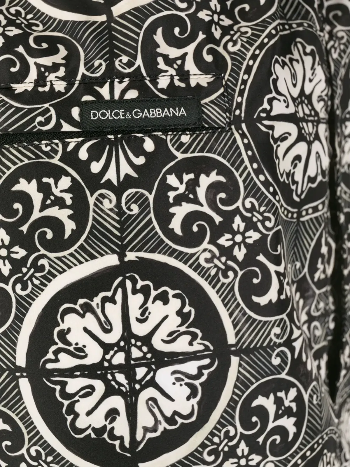 Dolce & Gabbana マイオリカプリント・スイムショーツ ブラック - 画像3