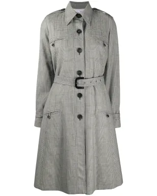 Christian Dior Pre-Owned グレー 2000年代チェック柄トレンチコート - サムネイル1
