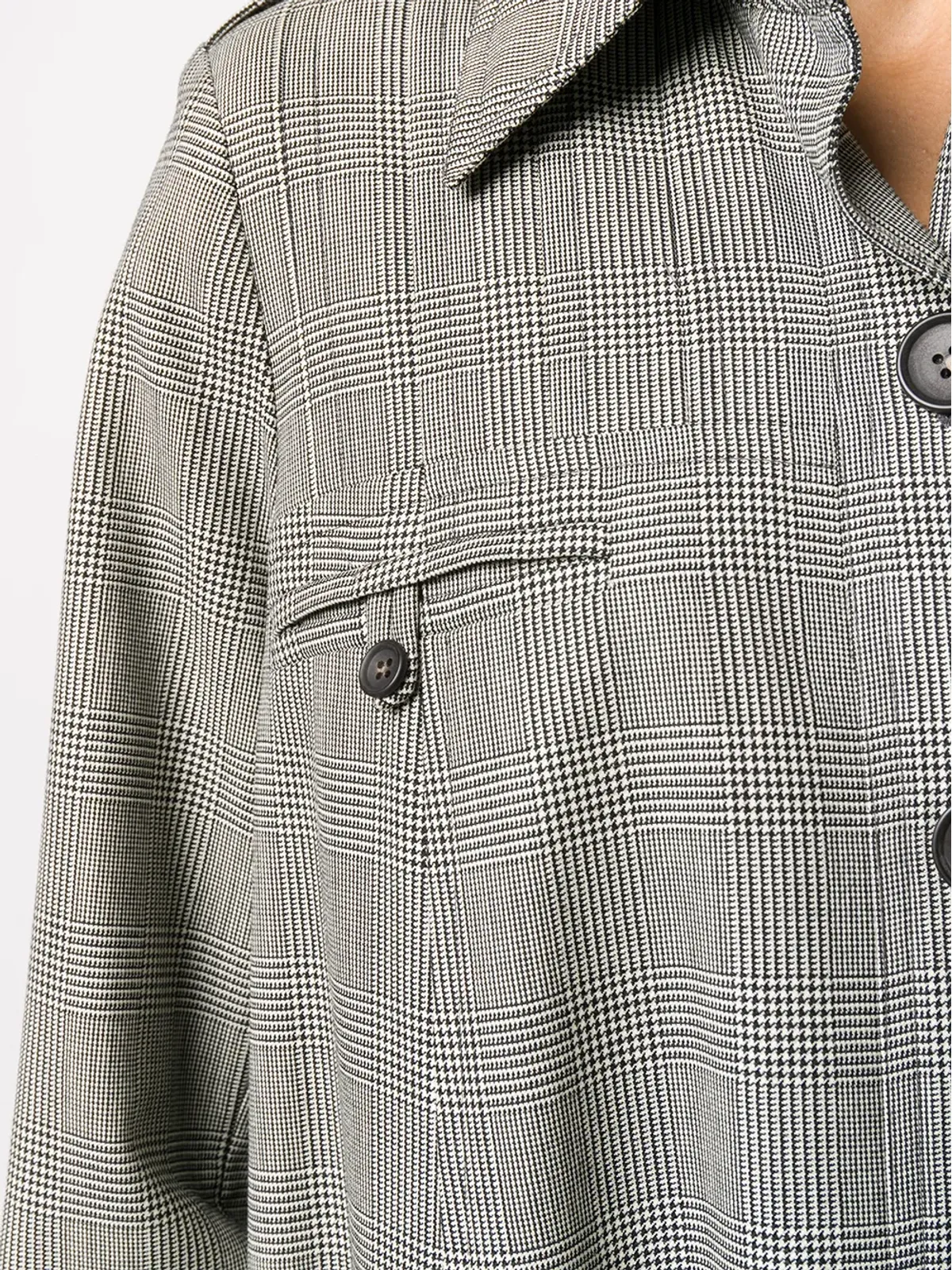 Christian Dior Pre-Owned グレー 2000年代チェック柄トレンチコート - 画像5