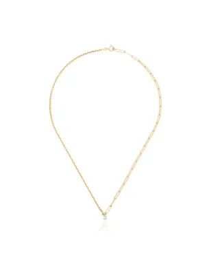 Yvonne Léon 18K イエローゴールド ペアシェイプ ダイヤモンド ネックレス - サムネイル1