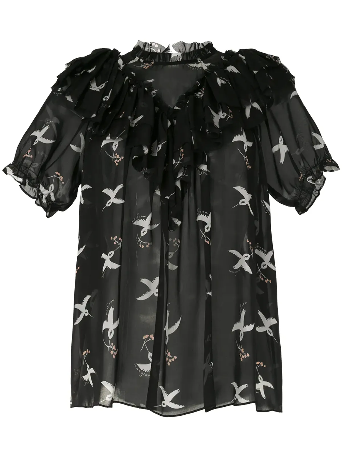 Macgraw Migration Bird Print ブラウス - 画像1