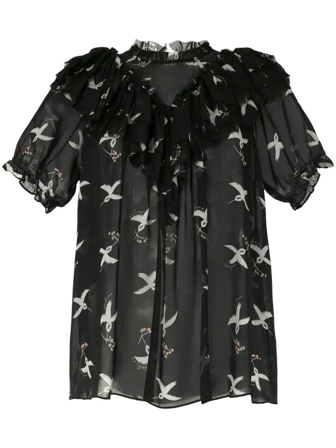 Macgraw Macgraw Migration Bird Print ブラウスの商品画像