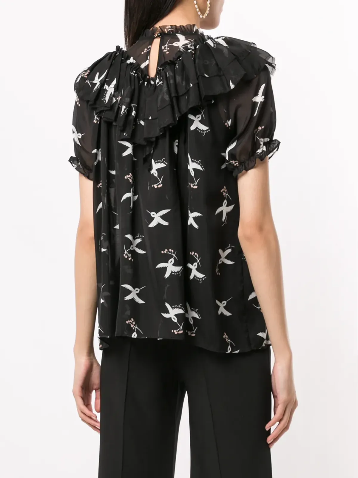 Macgraw Migration Bird Print ブラウス - 画像4