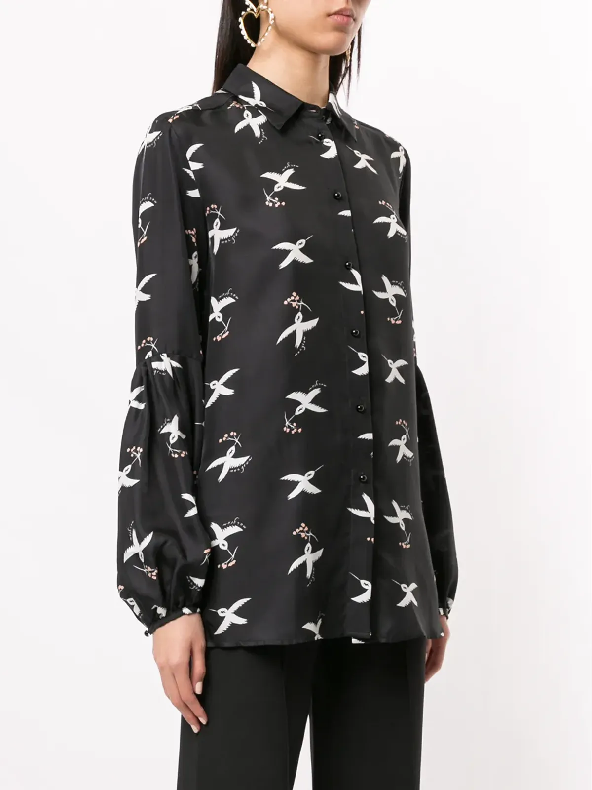 Macgraw St. Clair Bird Print ブラウス - 画像3