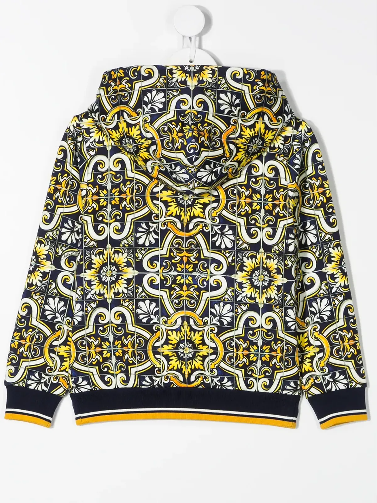 Dolce & Gabbana Kids マイオリカプリント フルジップフーディー - 画像2