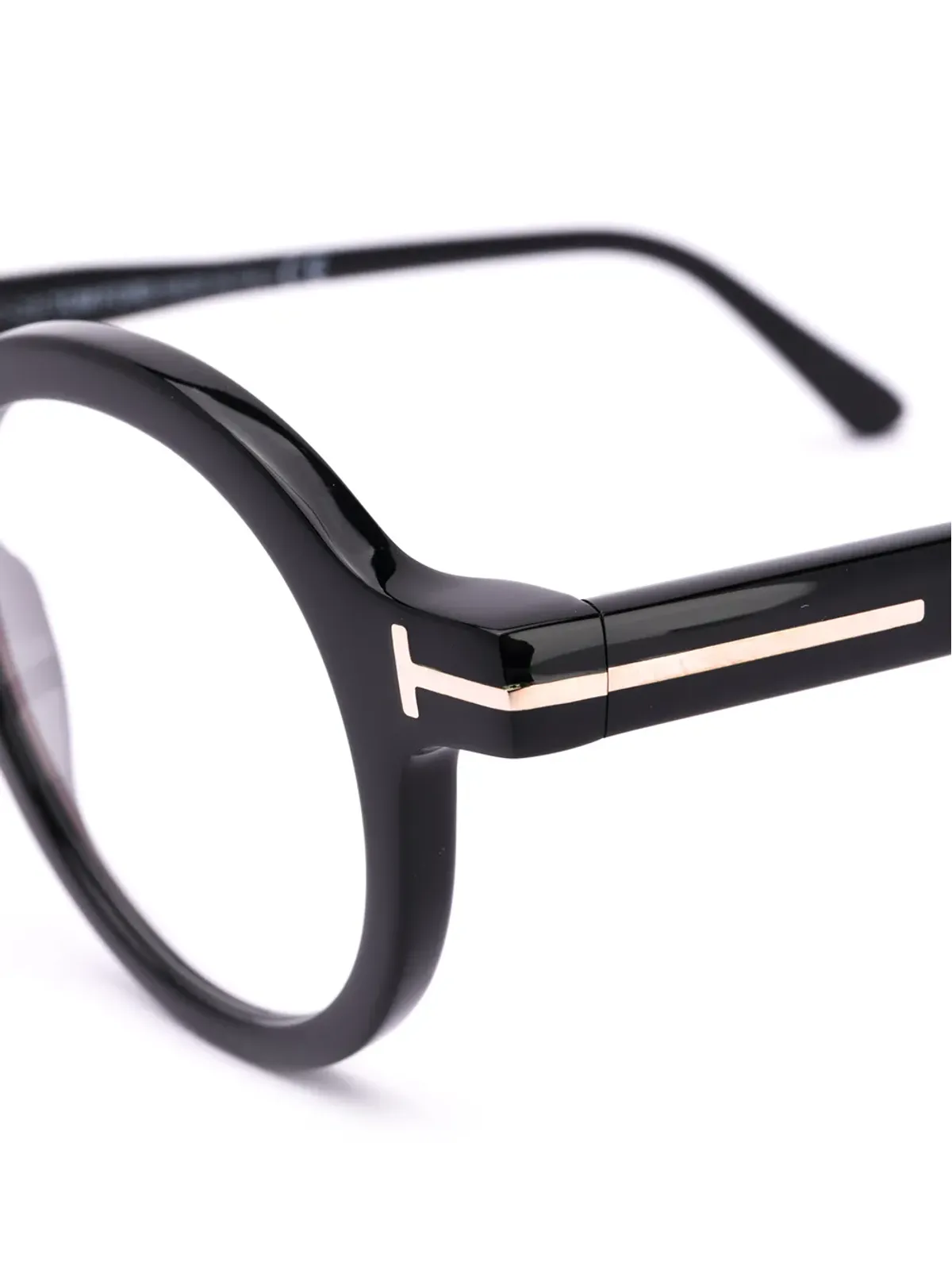 TOM FORD Eyewear ポリッシュドエフェクト丸フレーム眼鏡 - 画像3