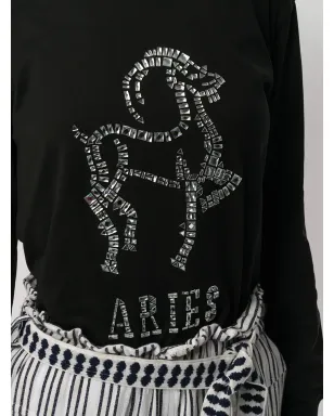 Alberta Ferretti アリエス クリスタル装飾ジャンパー（ブラック） - サムネイル5