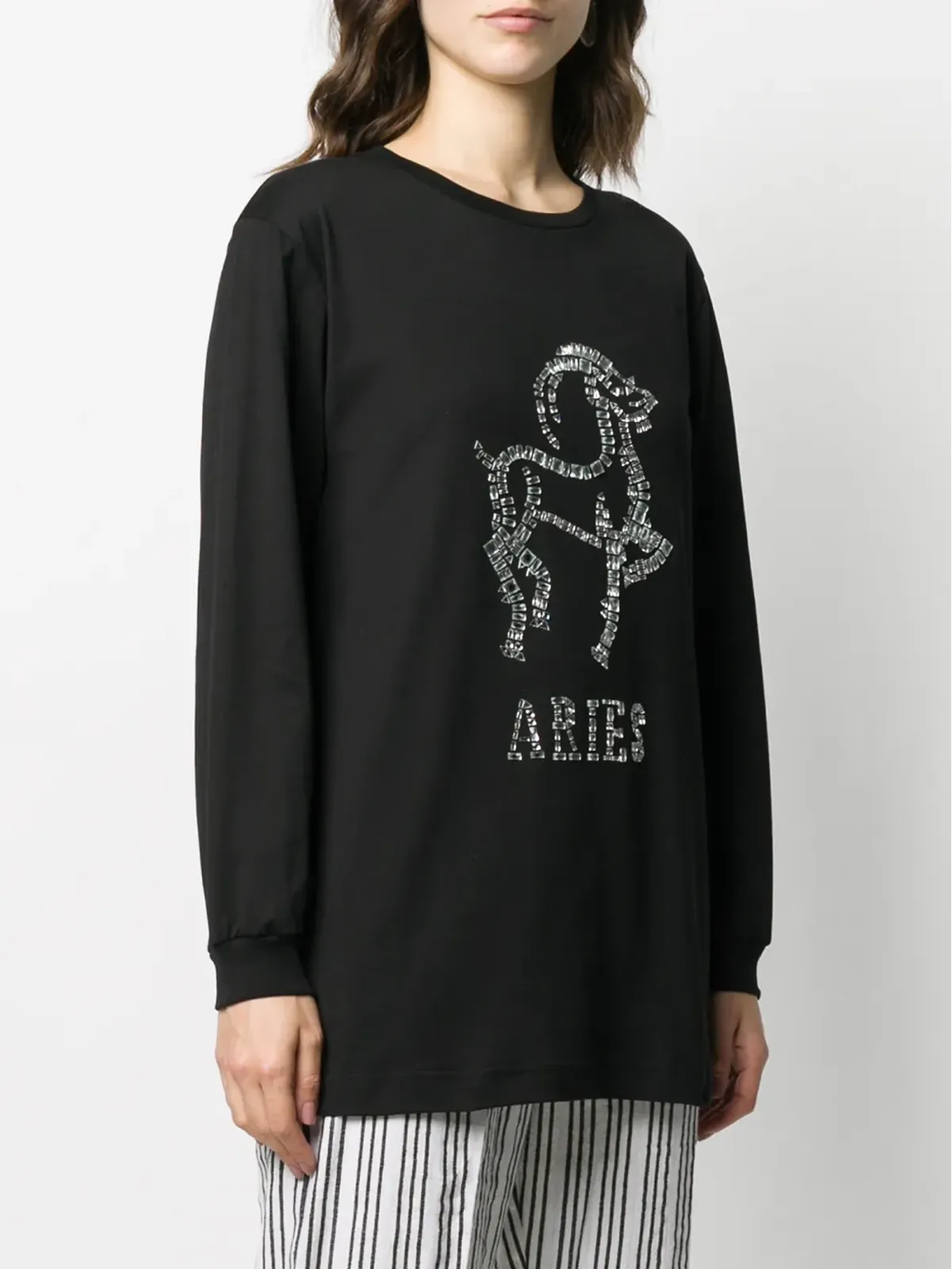 Alberta Ferretti アリエス クリスタル装飾ジャンパー（ブラック） - 画像3