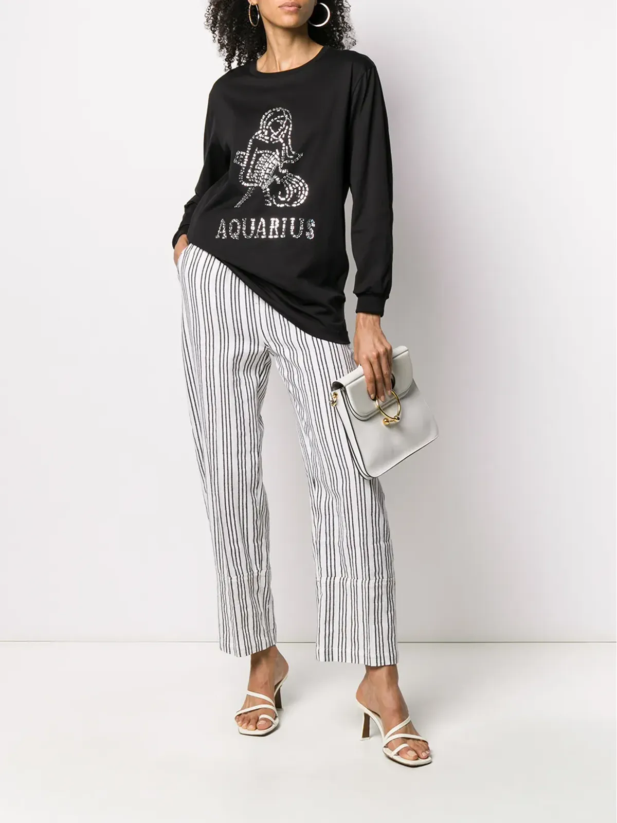 Alberta Ferretti アクエリアス クリスタル装飾 Tシャツ - 画像2