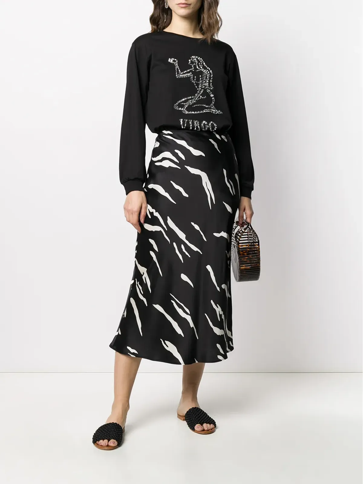 Alberta Ferretti ヴァルゴ クリスタル装飾ジャンパー - 画像2