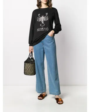 Alberta Ferretti レオ クリスタル装飾付きニットセーター - サムネイル2