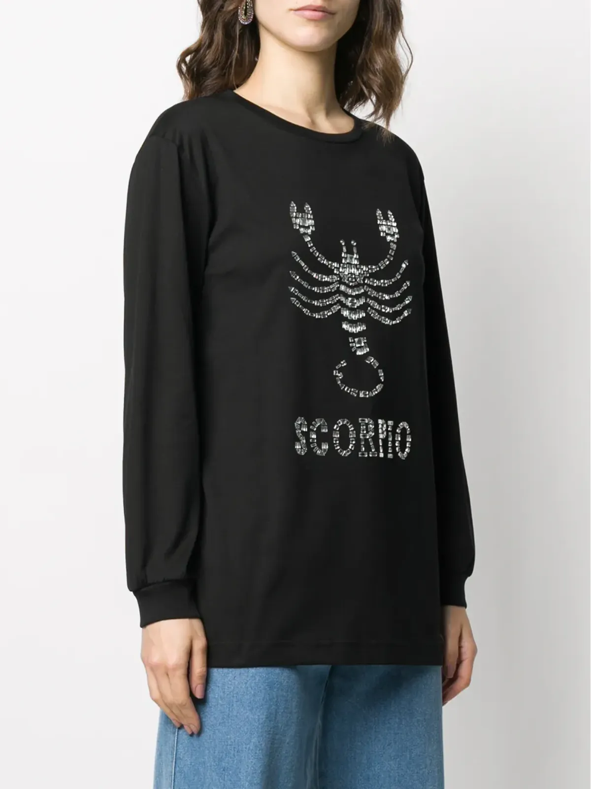 Alberta Ferretti レオ クリスタル装飾付きニットセーター - 画像3