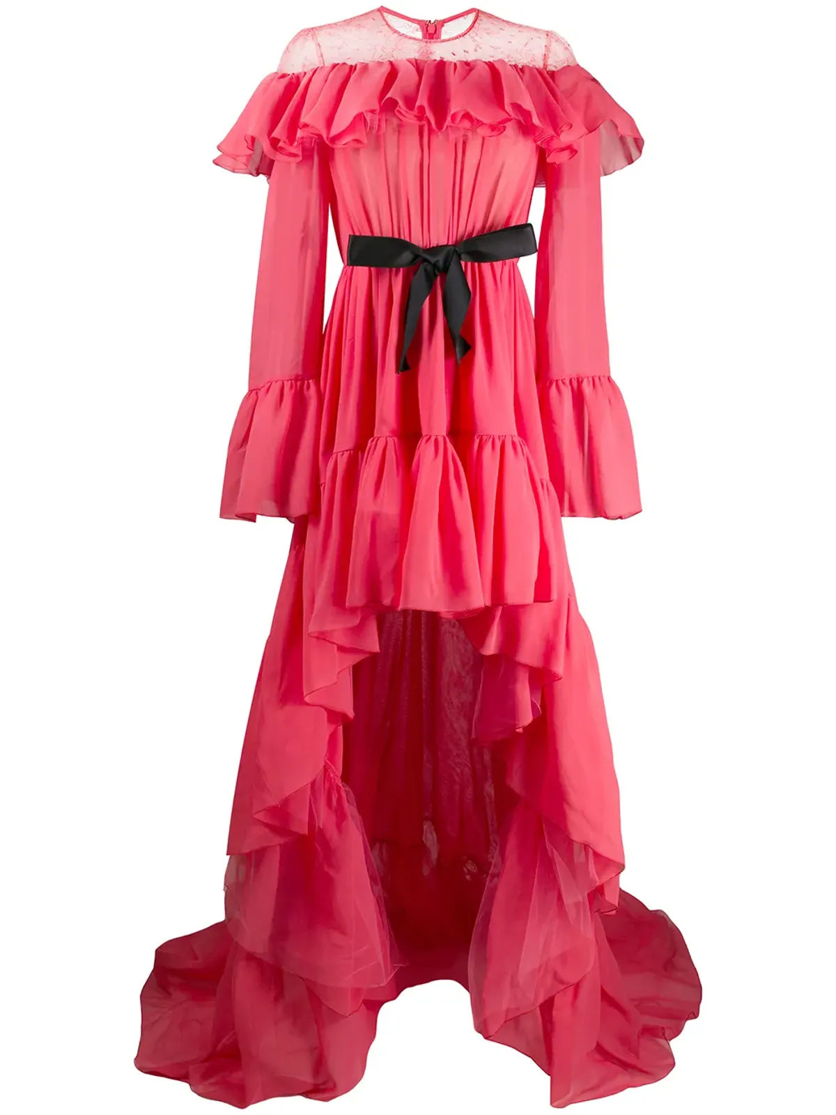 Giambattista Valli アシンメトリック ラッフル ガウン - 画像1