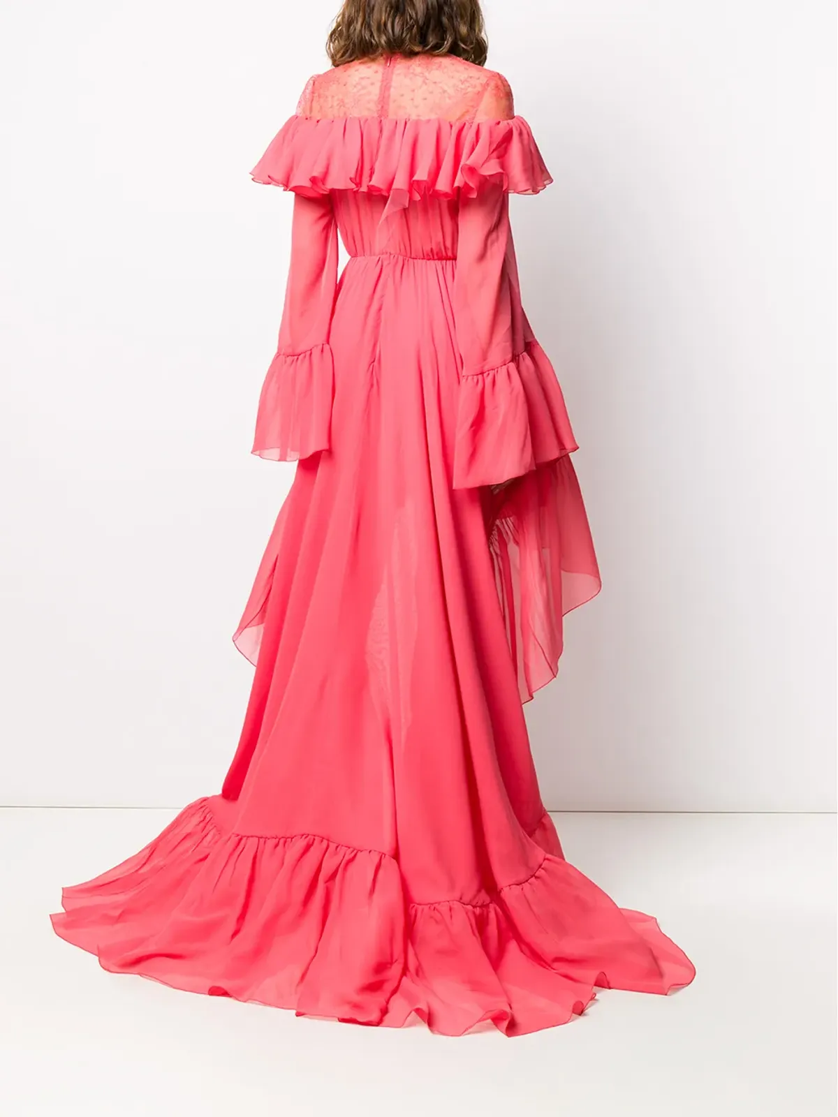 Giambattista Valli アシンメトリック ラッフル ガウン - 画像4