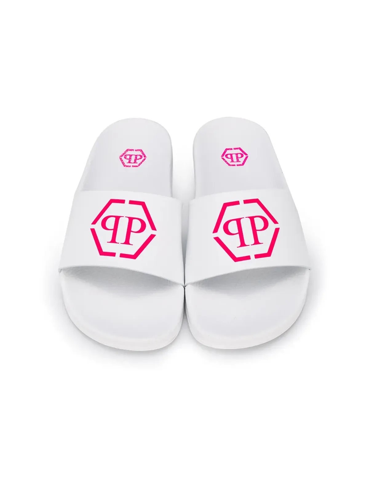 Philipp Plein Junior ロゴプリントスライド - White - 画像3