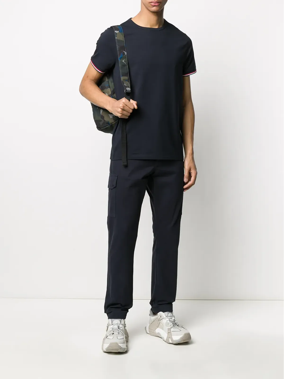 Moncler ストレッチコットンTシャツ（ブルー） - 画像2