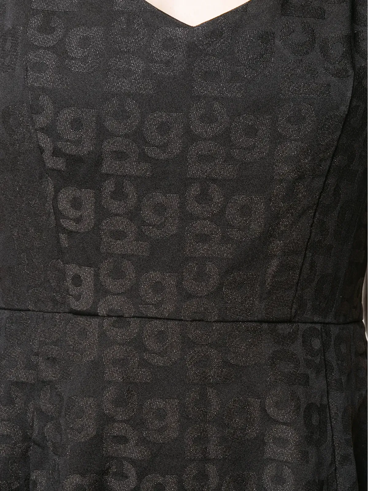 Comme Des Garçons モノグラム Aライン ミディドレス - 画像5