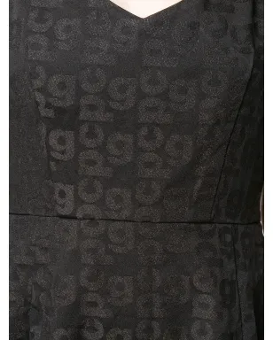 Comme Des Garçons モノグラム Aライン ミディドレス - サムネイル5