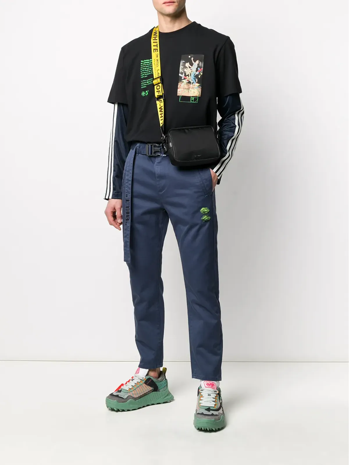 Off-White ストレートレッグパンツ - ブルー - 画像2