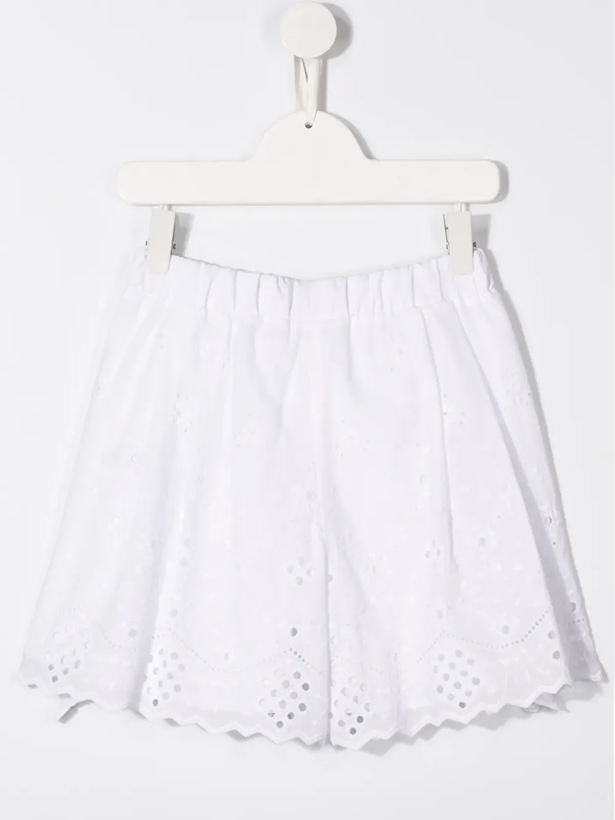 Alberta Ferretti Kids 刺繍入りフリルショートパンツ - 画像2