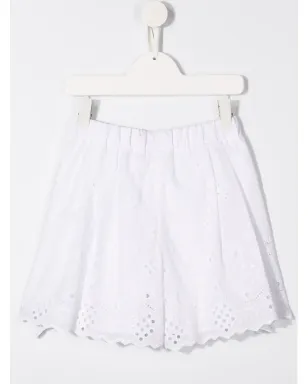 Alberta Ferretti Kids 刺繍入りフリルショートパンツ - サムネイル2