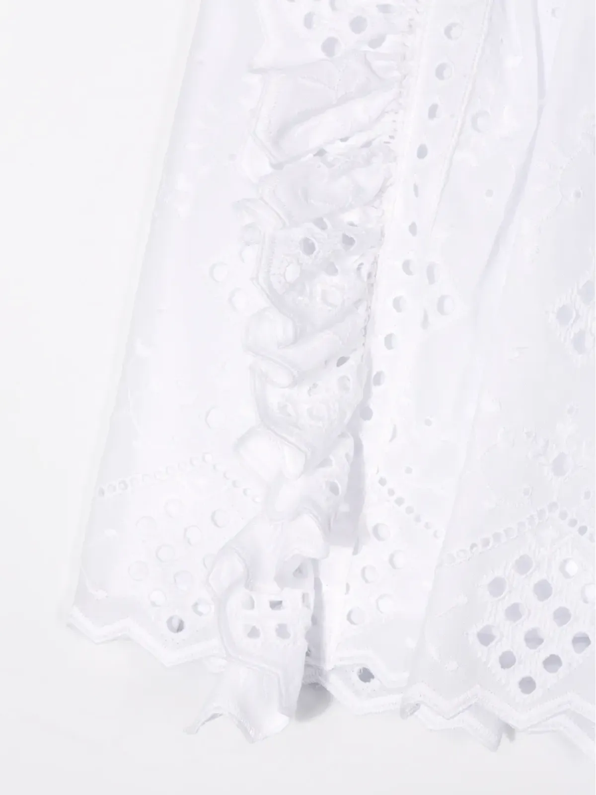 Alberta Ferretti Kids 刺繍入りフリルショートパンツ - 画像3